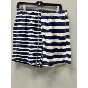 Boardies Apparel Swim Trunks Mens Large Navy White Striped Board Shorts Casual